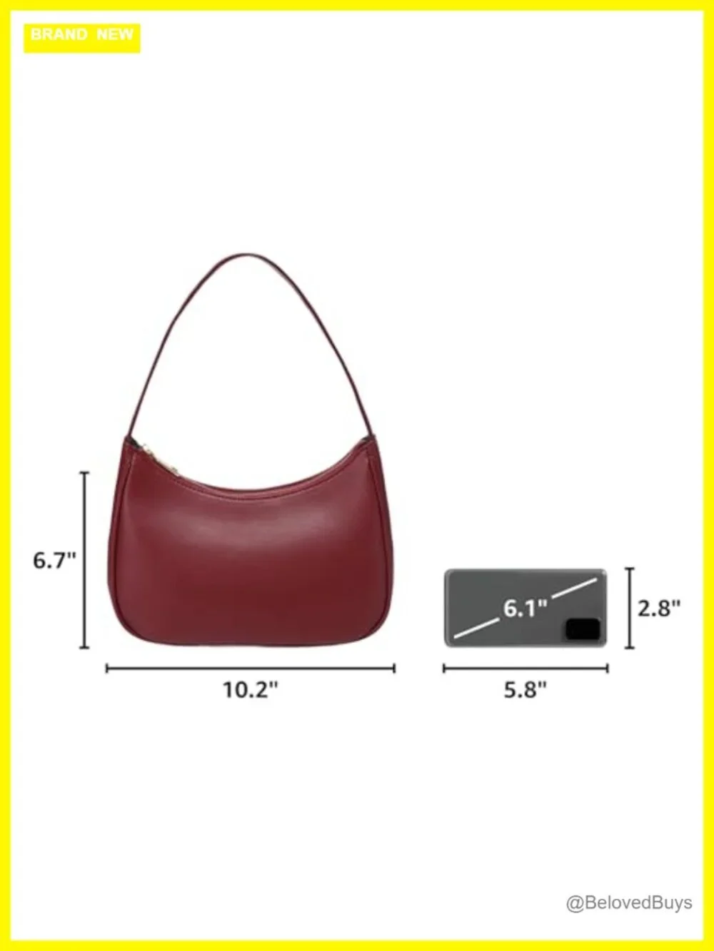 Vintage Hobo Shoulder Bag PU Leather Tote Purse with Zipper Closure